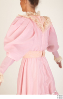  Photos Woman in Historical Civilian dress 3 19th century Medieval Clothing Pink dress 0001.jpg